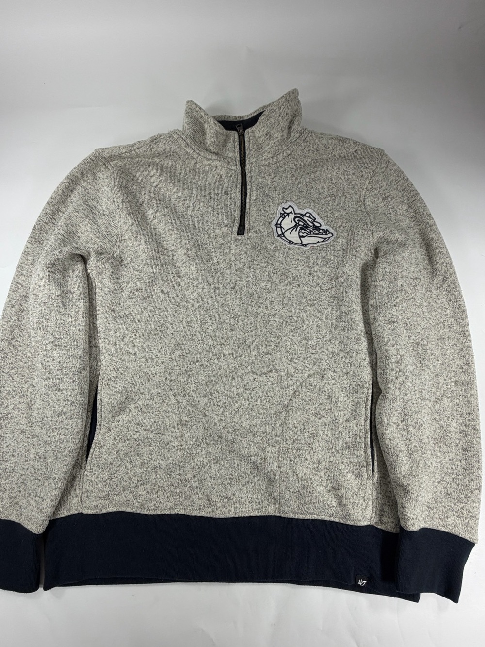 Gonzaga Bulldogs ’47 Brand Quarter Zip Fleece Sweater Knit Pullover XL
